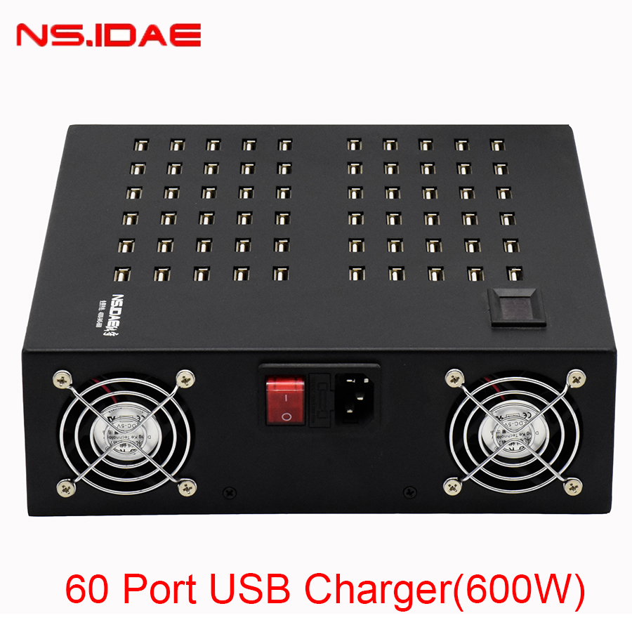 60 puertos USB Charger 600W Alta potencia