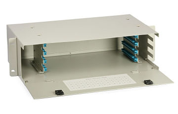 2u Rack Mount 19 Swing Type Fiber Optic Odf  24 Core With Electrostatic Spraying Surface