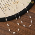 Elegant Natural freshwater pearl 18k Gold Plated necklace