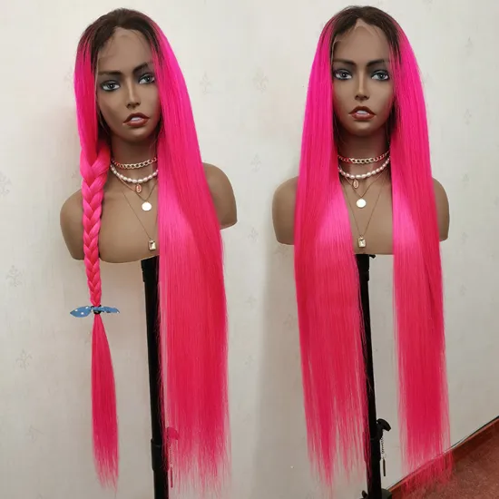 613 Rose Red Color 100% Virgin Hair Lace Front Wigs For Black Women Brazilian Hair HD Transparent Lace Frontal Wig Human Hair