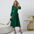 custom Casual Midi Dress long Sleeve
