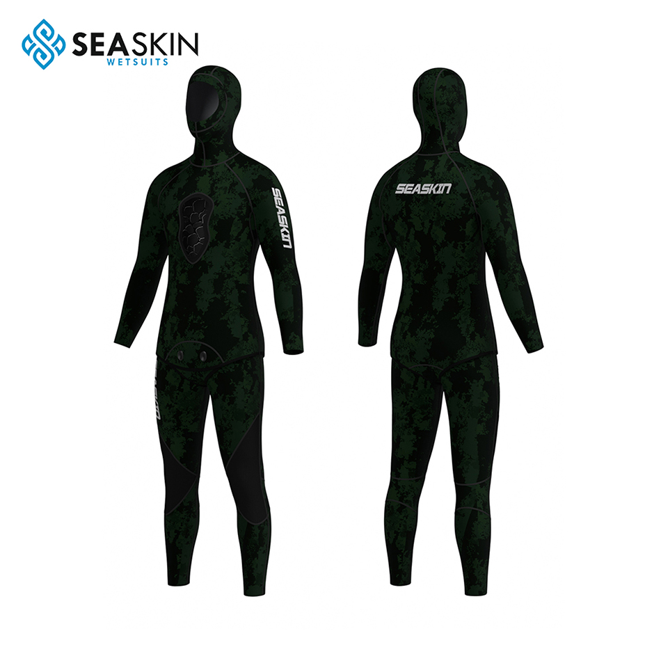 Seaskin Neoprene Disesuaikan Warna Dua Potongan Wetsuit