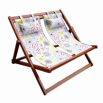 Dual Wood Beach Chairs or Deck Chairs with 16kg Net Weight