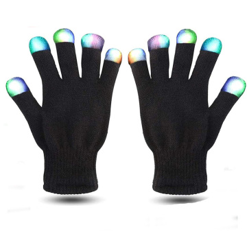 7 Colors Light Show LED Gloves - Finger Lighting Flashing Glow Mittens