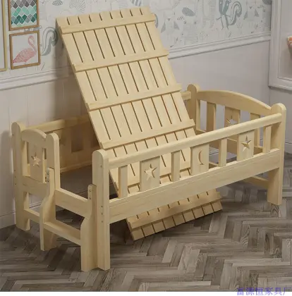 Nordic Style Solid Wood Bed for Kids/Children