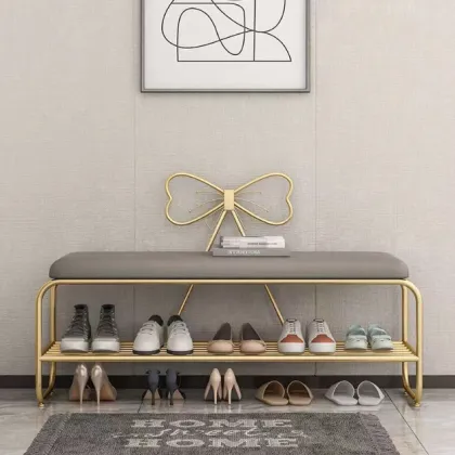 Household Entrance Shoe Changing Fitting Stool with Seat