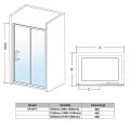 Sally는 6mm 유리 슬라이딩 샤워 도어 프레임