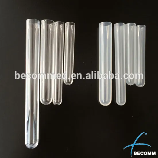 Various size plastic PP PS test tube