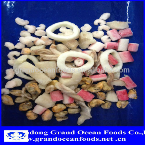 Frozen Seafood mix in color bag