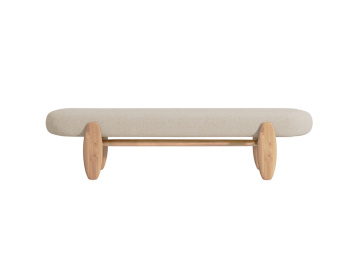 Slim-Arm Upholstered Bed Bench