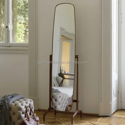 Contemporary Solid Wood Freestanding Rectangular Italian Bedroom Furniture with Dressing Mirror