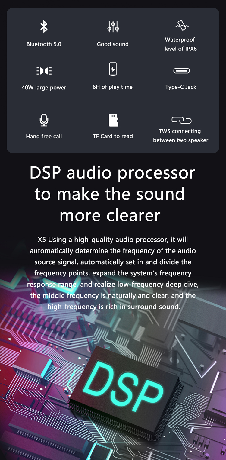 X5 Bluetooth Speaker 3 Jpg