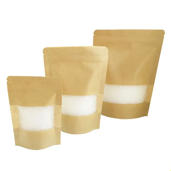 Kraft Paper Zipper Bags for Flour and Powder Packaging