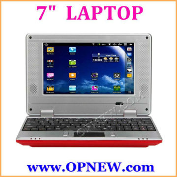 7 INCH Cheap dual core Mini laptop Netbook Notebook PC with Android 4.4 WM8880 cpu HDM Camera OPNEW 6 Colors in STOCK now