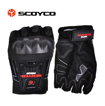 Cool Scoyco Anti-slip Drop resistance Motorcycle Racing Half Finger Gloves