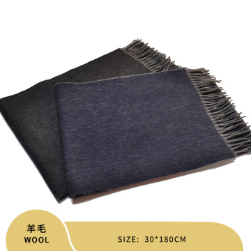 wool material solid color reversible scarves