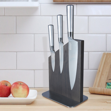 High Quality Kitchen Wooden Knife Block - Oak Wood Knife Stand & Magnetic Holder