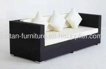 Outdoor Wicker Furniture Garden Three Seater Sofa Set 