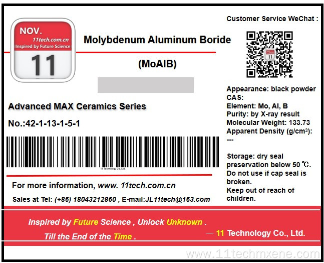 MAB/MBene series MoAlB Powder