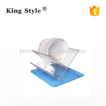 Cross Iron Dish Rack / Drainer Rack With PP Tray For Kitchen (KSD002)