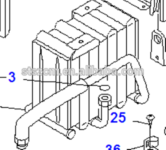 Wheel Loader WA380-3 evaporator ND447600-3911