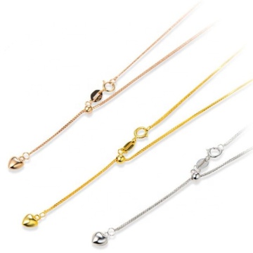 Yiwu Aceon Stainless Steel Fox Tail Pattern Women's Thin Chain Fashion Necklace with Puffy Heart Charm