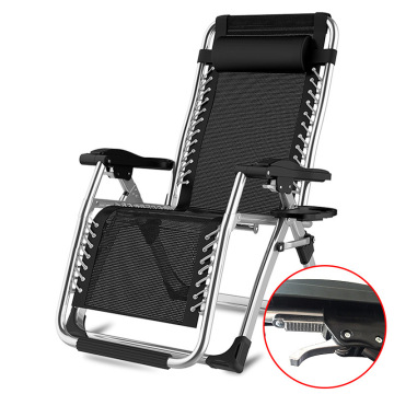 Folding Lounge Chair Metal Sleep Chair Comfortable Folding Relax Camping Chairs for Nap Portable Folding Aluminum Beach