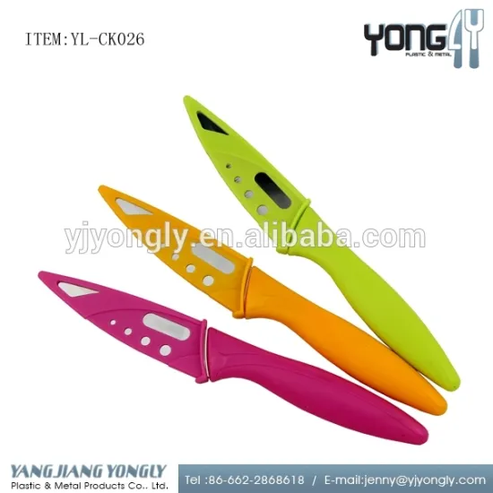 Colorful fruit knife perfect for camping travel work or picnics kitchen knife