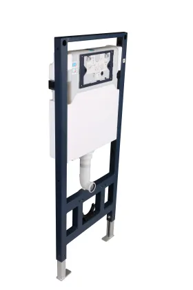 Hidden Wall-Mounted Dual-Flush Toilet Tanks and Frames