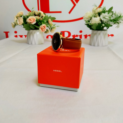 Cuscino logo personalizzato inserire scatole arancioni per orologio