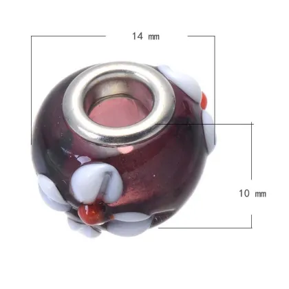 wholesale murano fashion flower bead egyptian bracelet