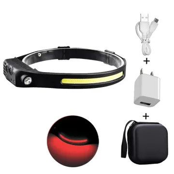 Emergency Rechargeable Motion Sensor Headlamp with USB and 18650 Battery