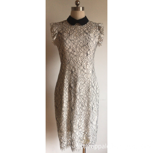 Cotton Nylon Lace Ladies Ruffle Sleeve Sweater
