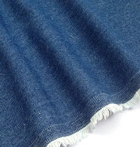 Denim Fabric 100% Cotton Blue Color