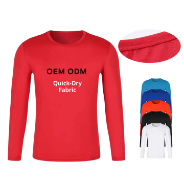 Breathable Fabric Men Plain Fitness Long Sleeve Shirt