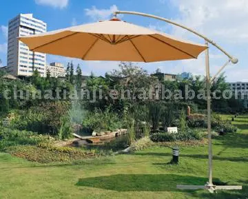 BANANA ALU.HANGING UMBRELLA WITH CROSS BASE