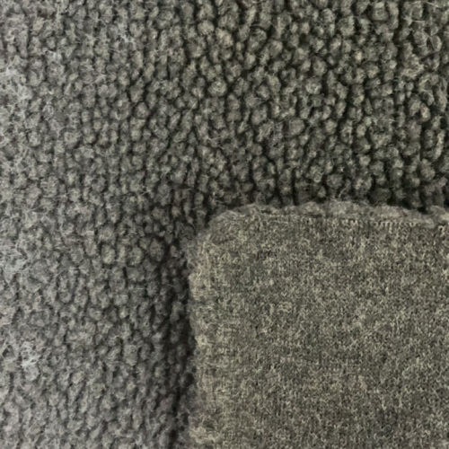 100% polyester sherpa fleece i melange färgtyg