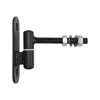 Gate power coated bolt hinge with plate