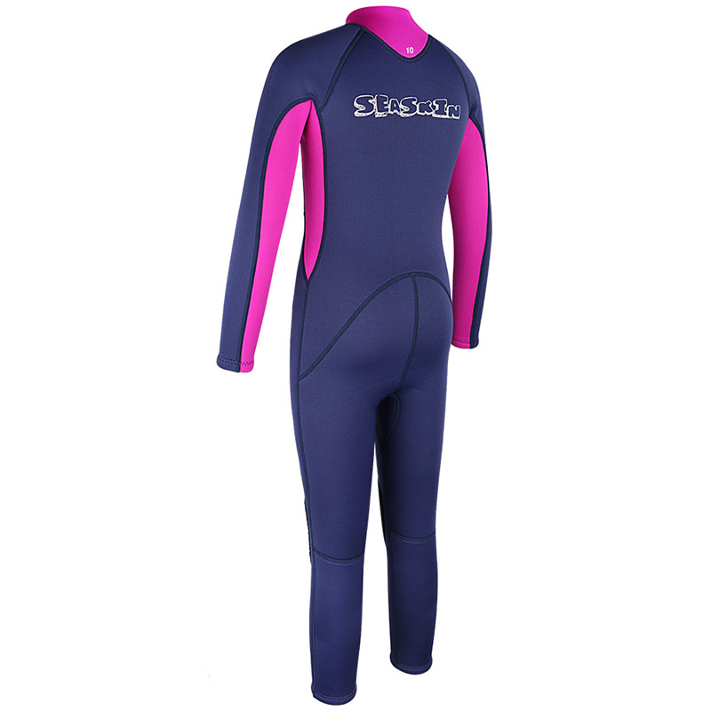 Denizci 3mm Kızlar Renkli Ön Zip Wetsuits