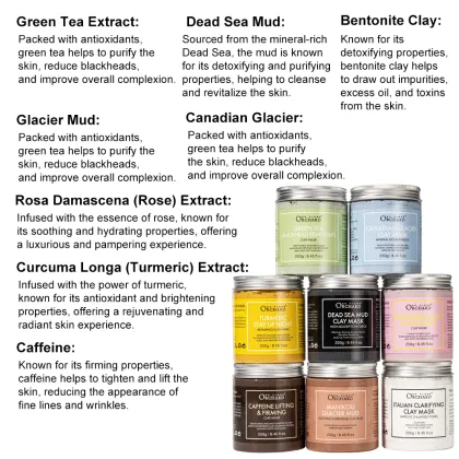 Private Label Natural Organic Skincare Dead Sea Mud Clay Mask