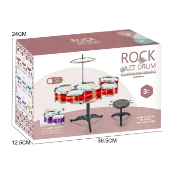 Children's Electronic Rock Jazz Drum Set - 5PCS Toy Musical Instrument