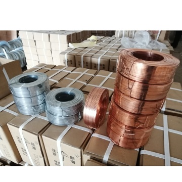 Galvanized Copper Plated Flat Wire Coil for Corrugated Box Stitching
