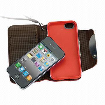 Leather Mobile Phone Covers for iPhone 4G with Perfect Fit, Fashionable Style