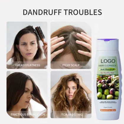 Organic Natural Healthy Hair Cleanser & Anti-Dandruff Shampoo with Customized Logo