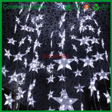 Christmas decoration 60 led star light curtain five pointed star bead (M-10172)