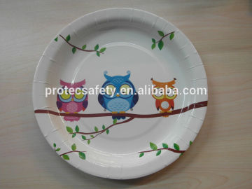 Disposable christmas round party paper plates, party paper plates