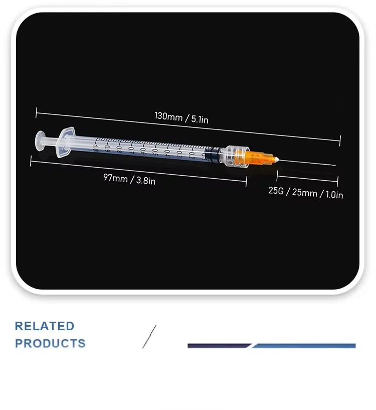 Fabrika Fiyat Toptan Tıbbi Sarf Malzemeleri Tıbbi Steril Şırınga 1ml 3ml 5ml Tek Kullanımlık