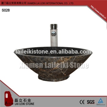 Cheap price polished black granite marble bathroom basin