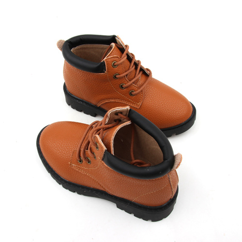 Zapatos de bebé marrones cálidos de invierno para niños de caña alta