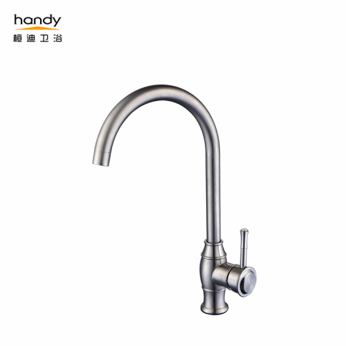 Single handle swivel stainless steel kitchen mixer taps